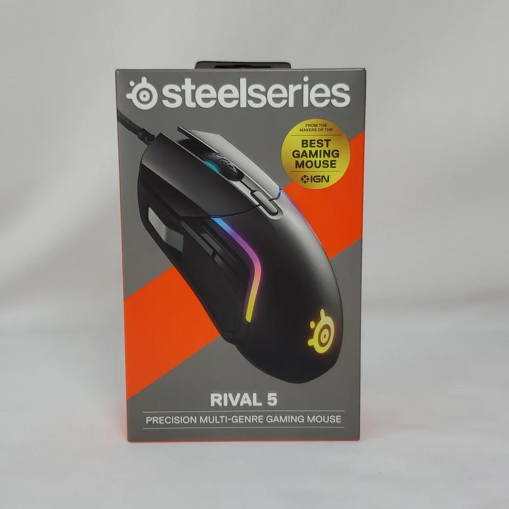 SteelSeries Rival 5 Gaming Mouse with PrismSync RGB Lighting and 9 Programmable